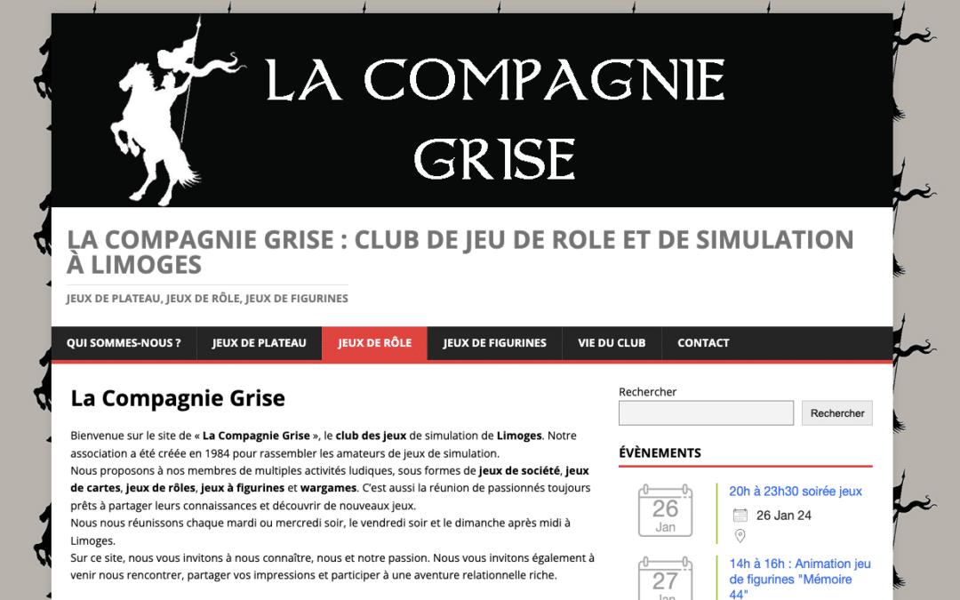 Un nouveau site web pour La Compagnie Grise